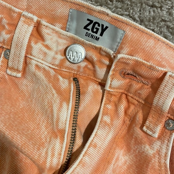 ZGY Orange Jeans High Rise Straight size 24 - Picture 2 of 5